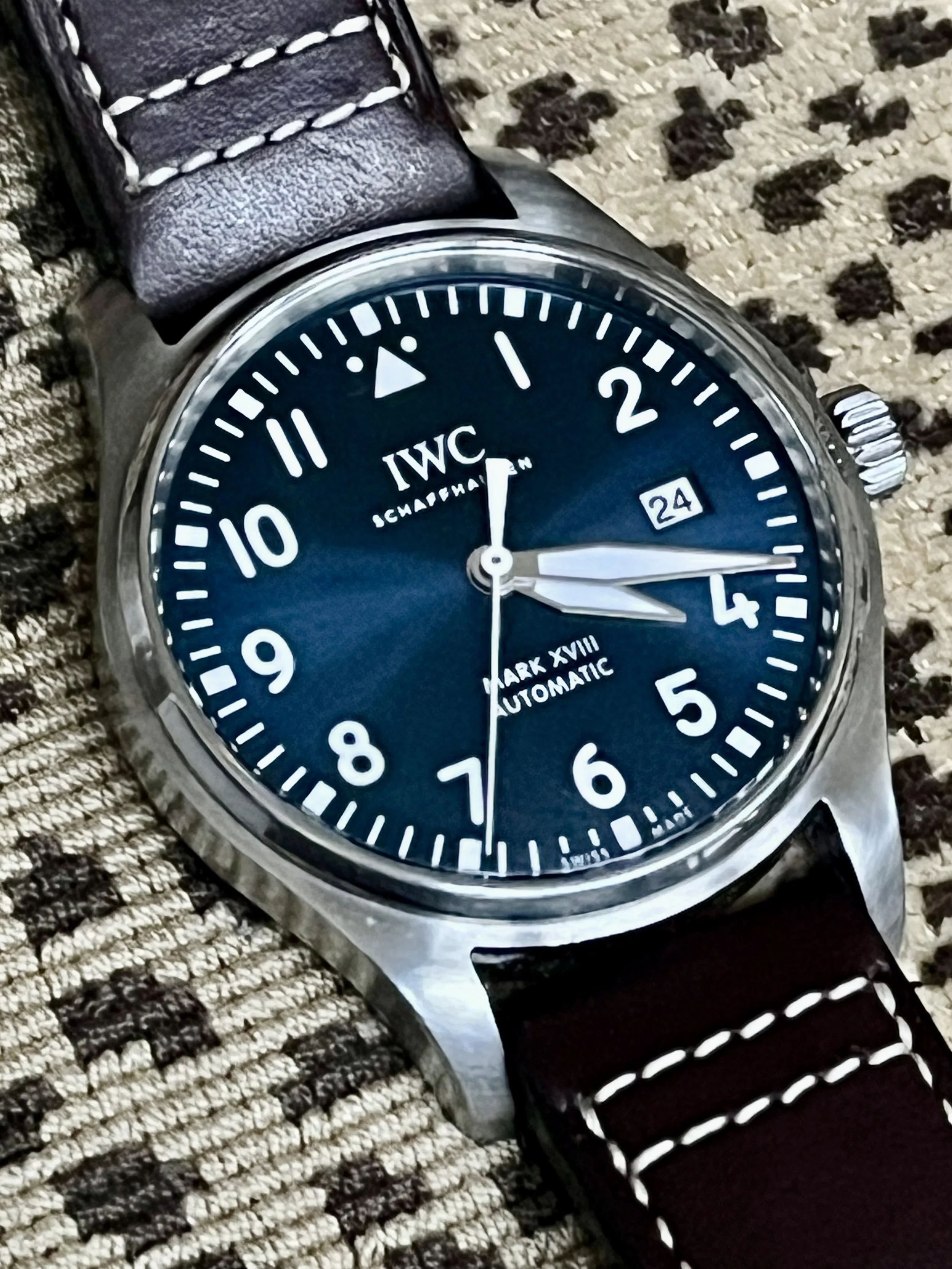 $2950  IWC Mark XVIII "Le Petit Prince" Blue Dial - IW327004 - 40mm 