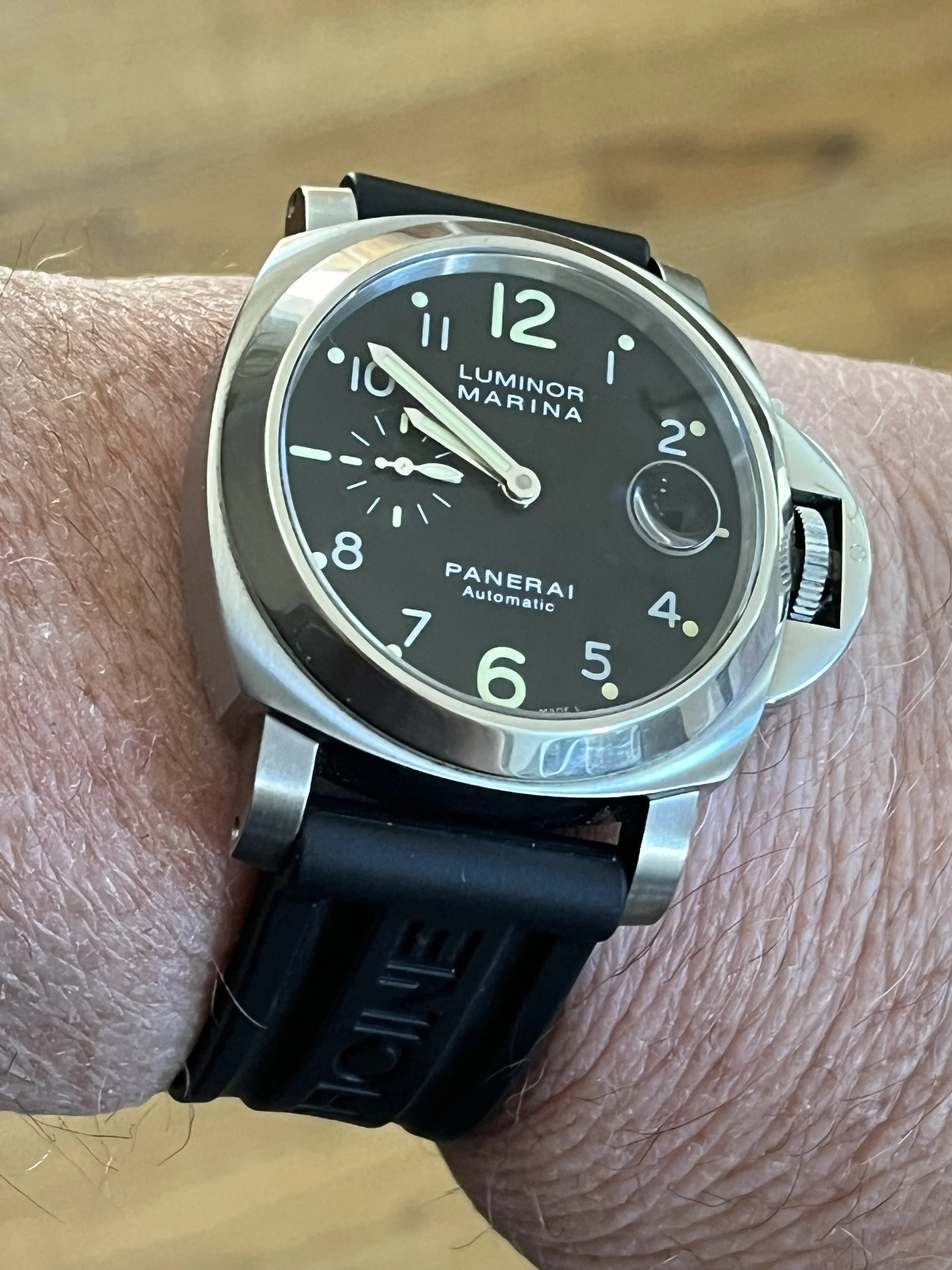 $4350 Panerai PAM00164 - Rubber & Black Alligator on Clasp - Box, Papers, Serviced. Excellent Condition. Wont find a nicer example. 