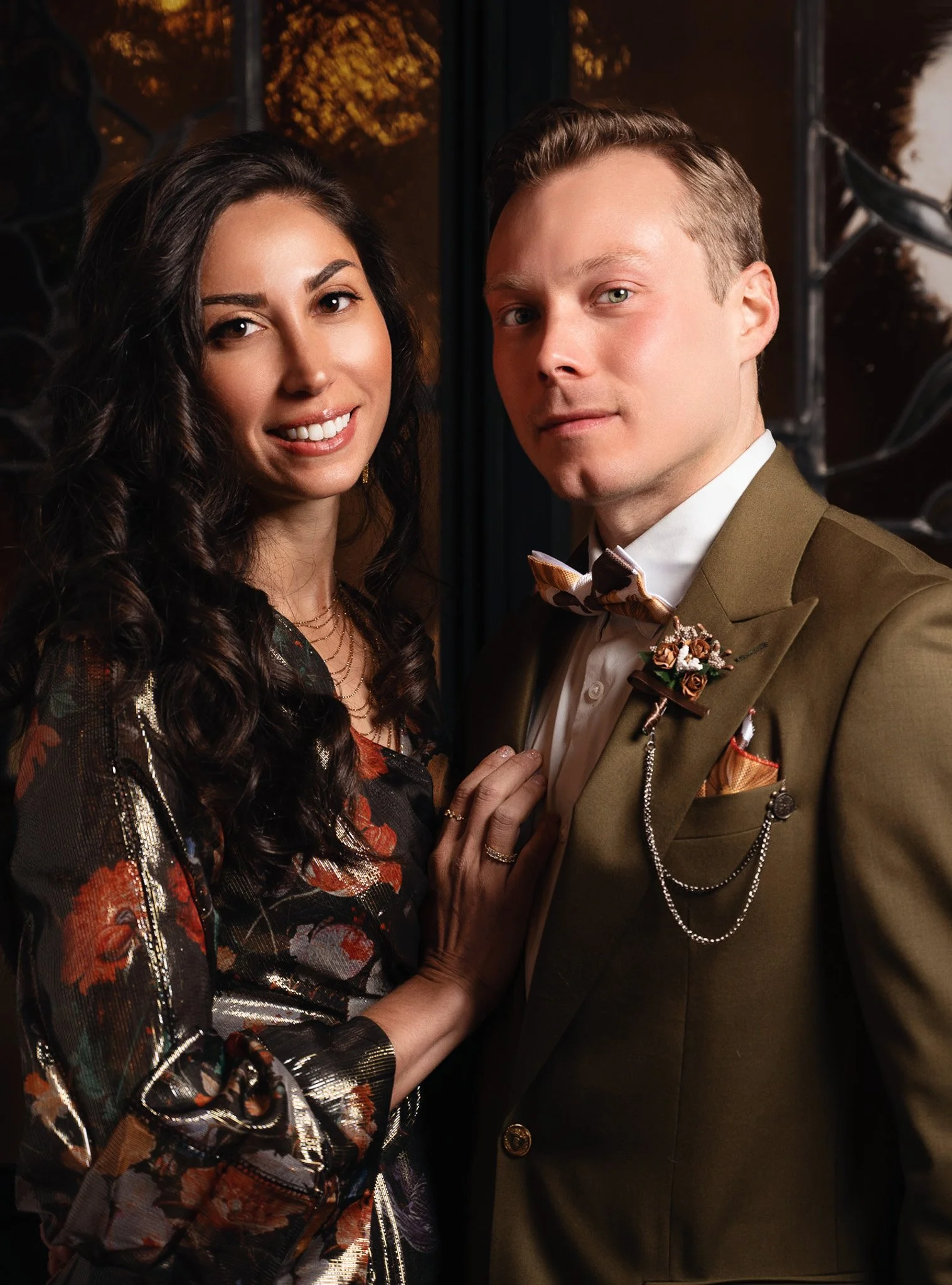Elegant Couple’s Portrait in Evening Attire
