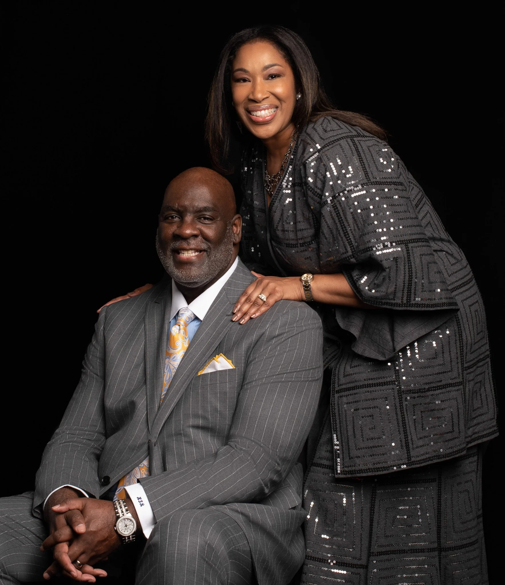Elegant Studio Portrait of a Couple