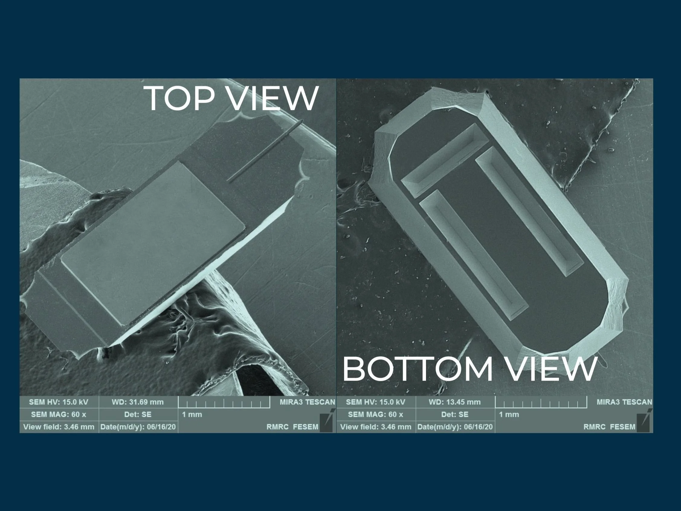 Top and Bottom View of Probe