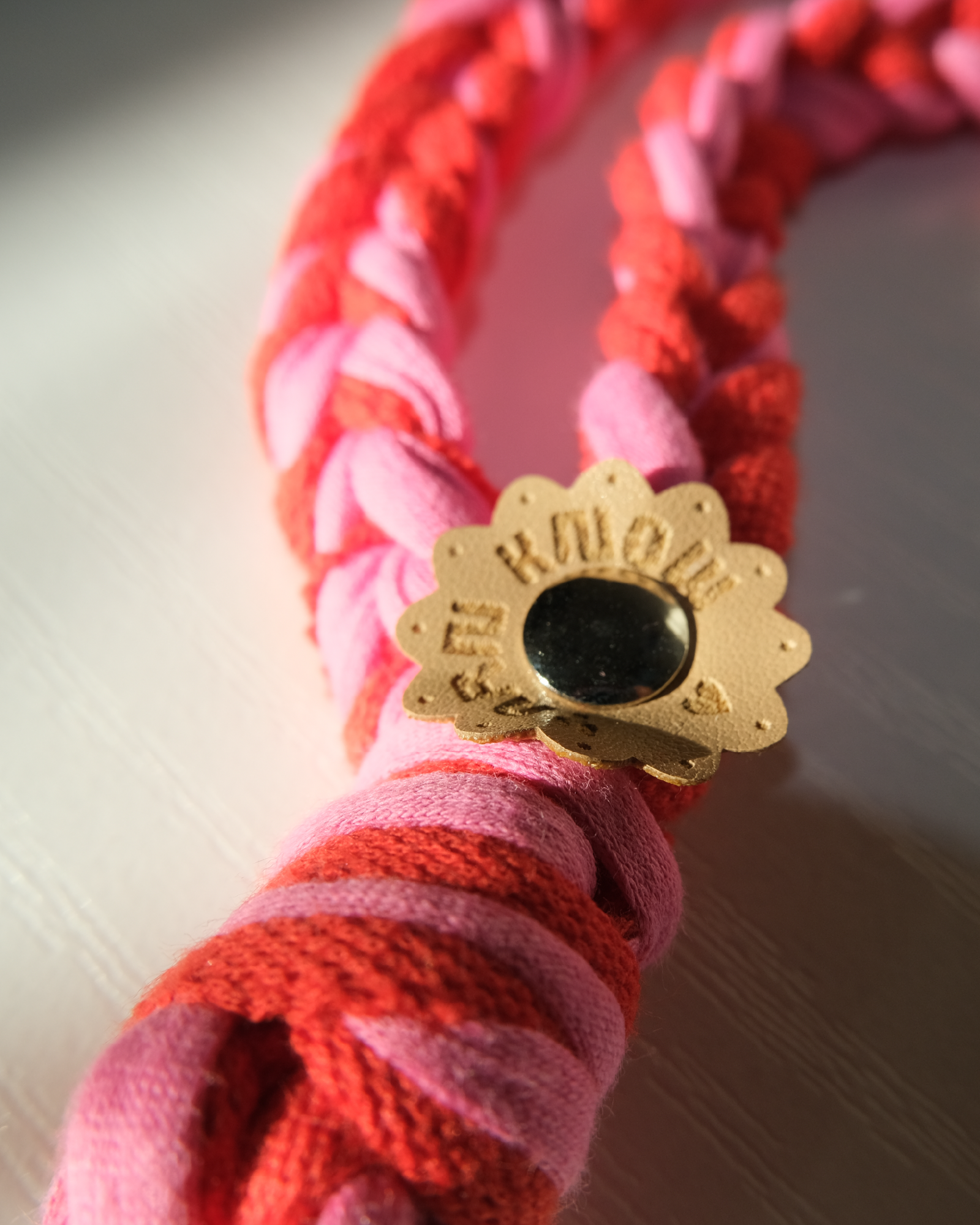 YK Lanyards - Hot Pink & Red_Closeup