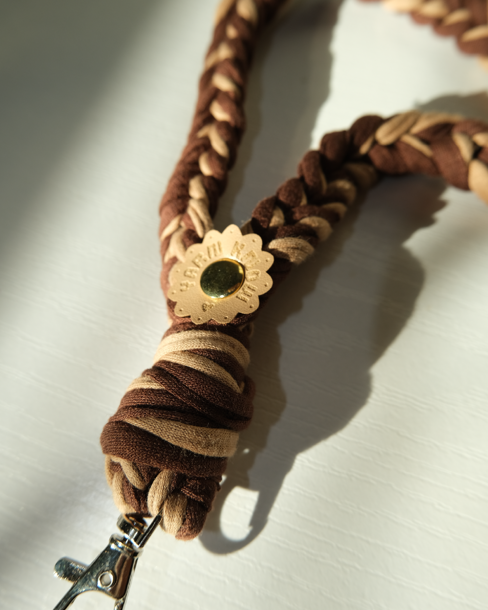 YK Lanyards - Brown & Tan_Closeup