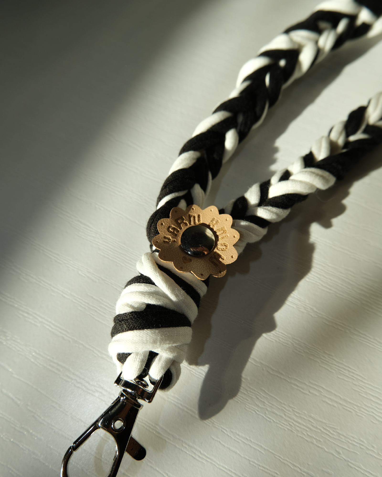 YK Lanyards - Black & White_Closeup