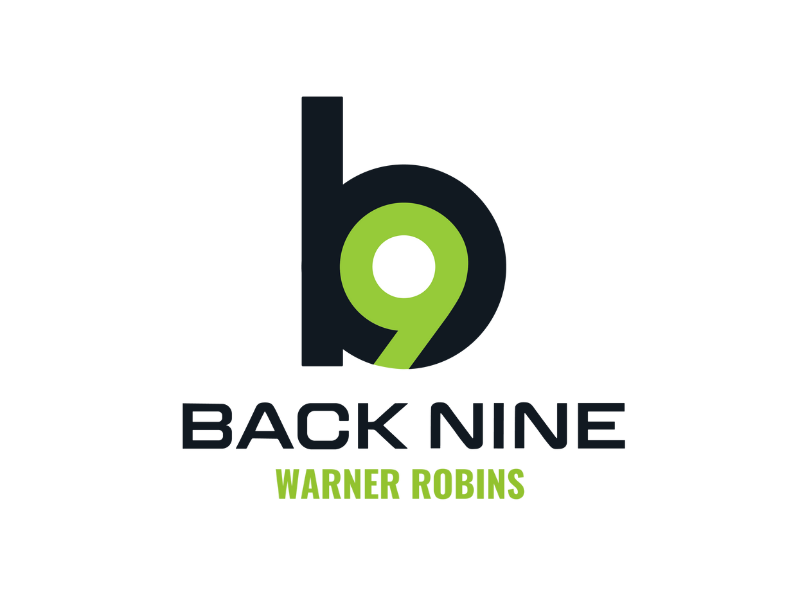 Logo for Back Nine Warner Robins featuring a stylized number nine with a golf-themed design.