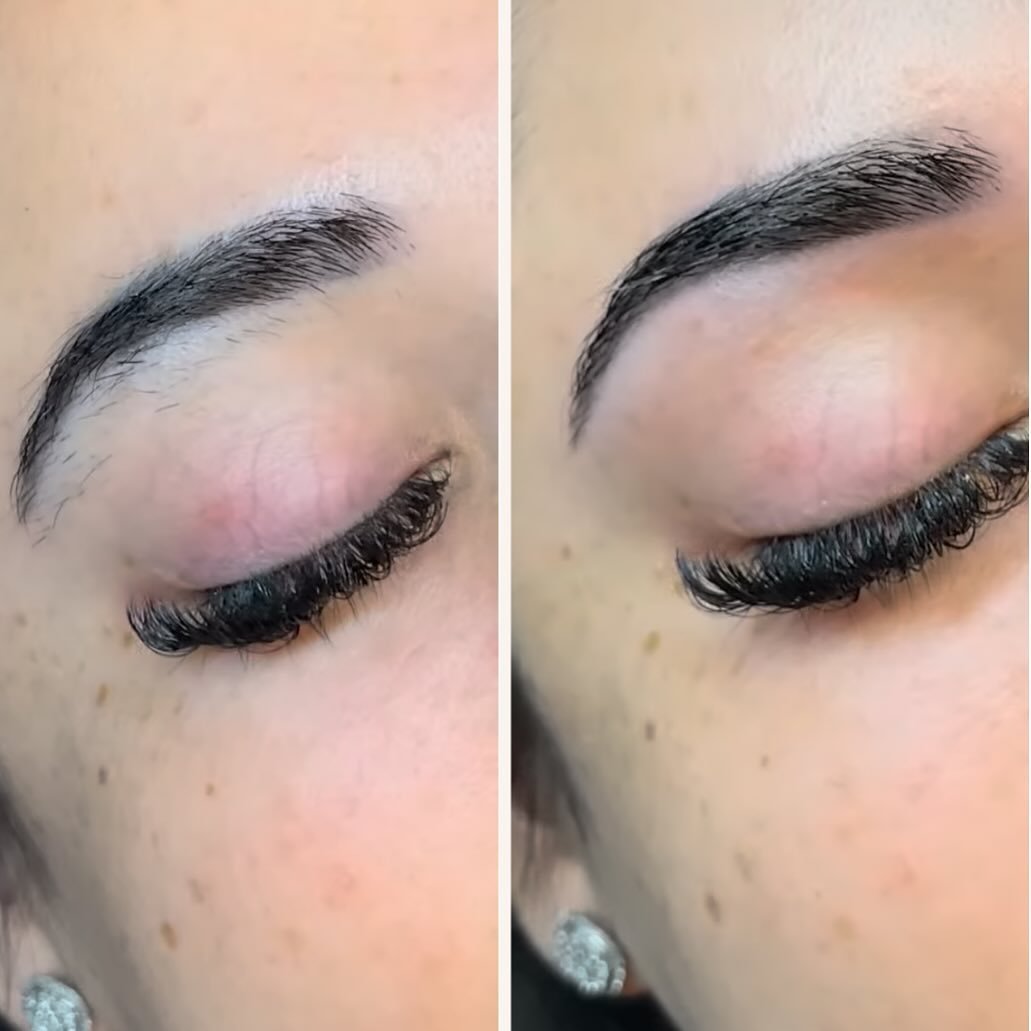 Before &amp; After 
Service: Brow Threading
Artist: @dtbeauty.macie 

#brows #threading #browcleanup