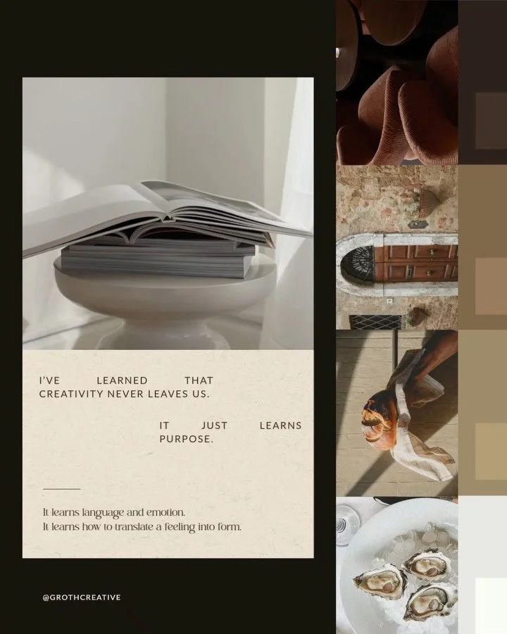 Creativity is about translating a feeling into form.

A color palette. An image. A typeface. A moment.

Piece by piece, that feeling becomes a living, breathing brand that carries through every touchpoint, including the a beautifully designed social 
