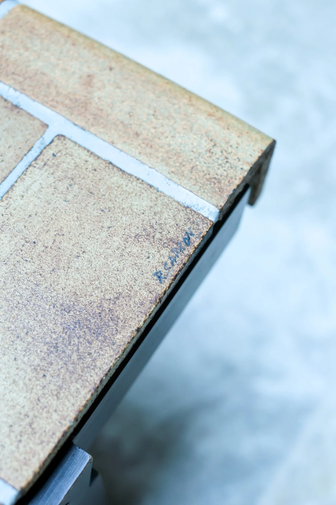 Vintage Biophilic Coffee Table by ROGER CAPRON in ceramic - wood, 1970 — France