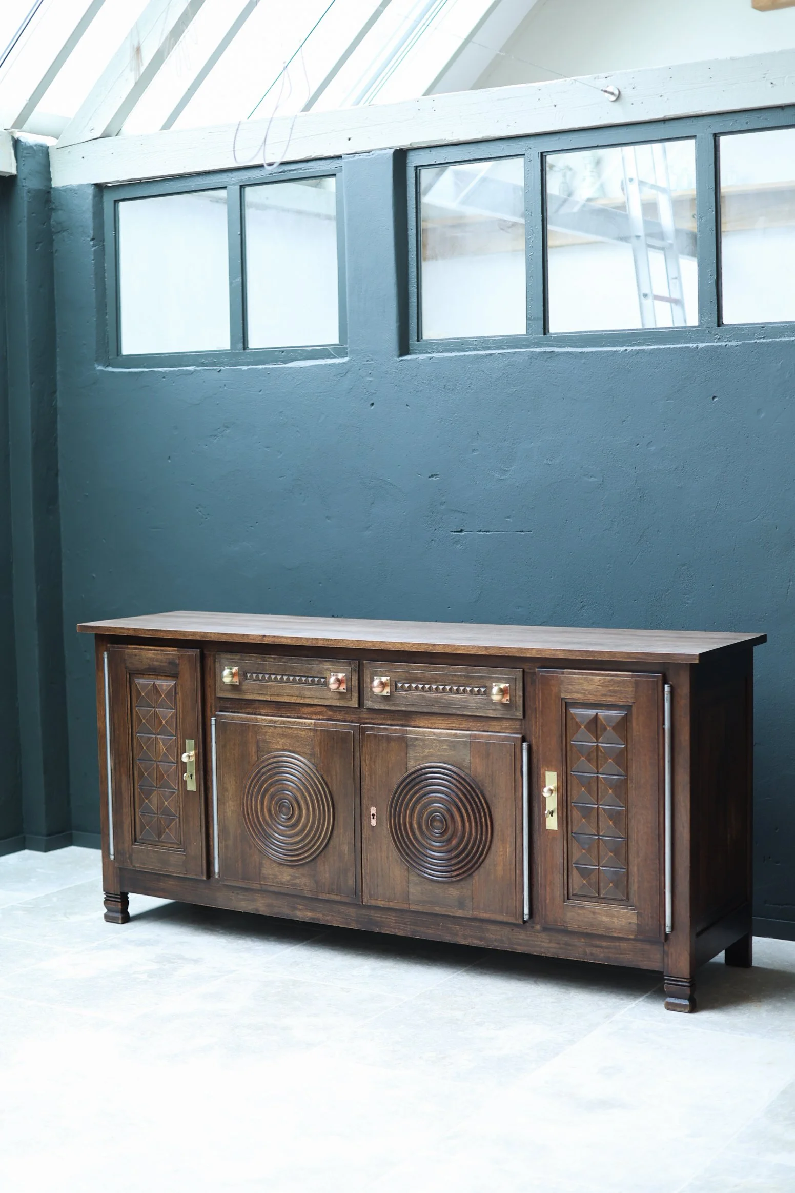 Charles Dudouyt Oak Credenza 1950s