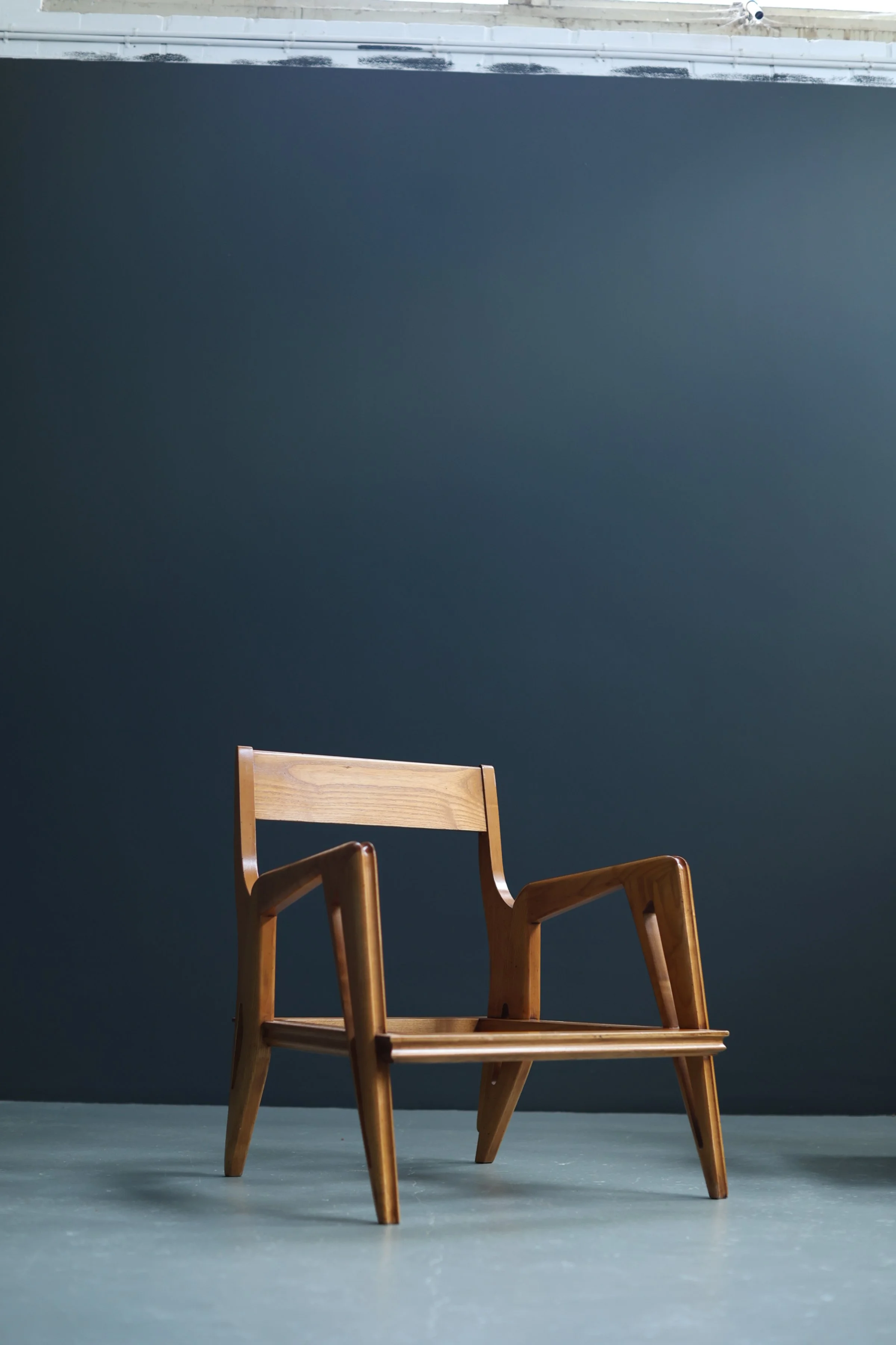 Vintage Set of Two Armchairs by FRANCO CAMPO & CARLO GRAFFI in wood, mohair, cotton (reupholstered), 1960 — by “Home” Italië