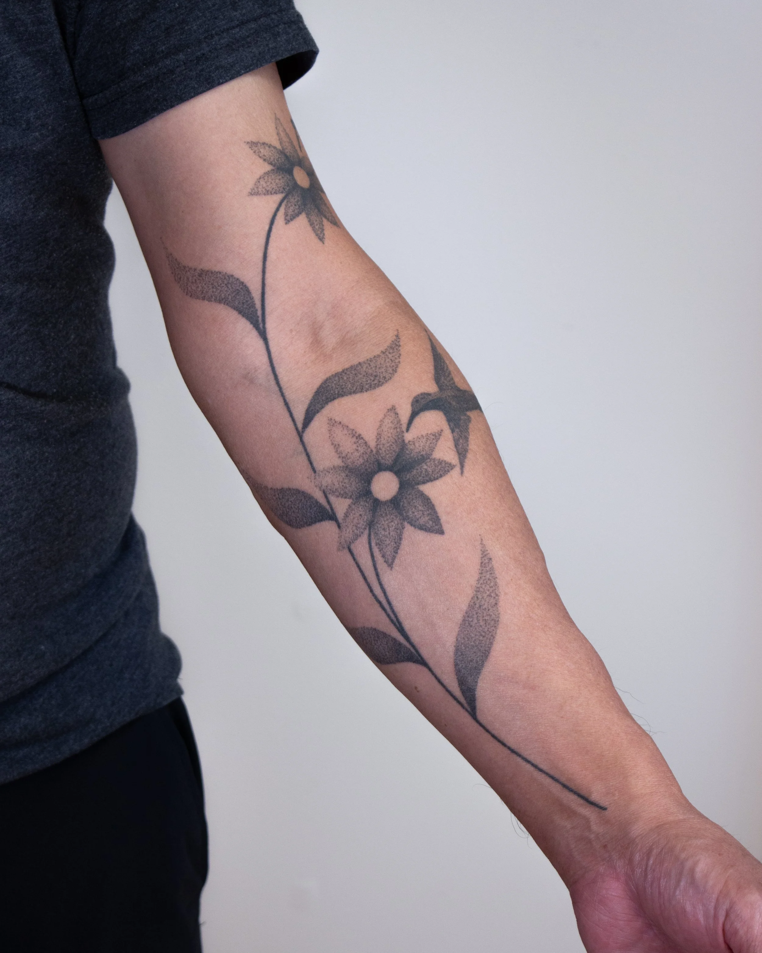 Dad's first tattoo, fully healed, 2.5 years old.