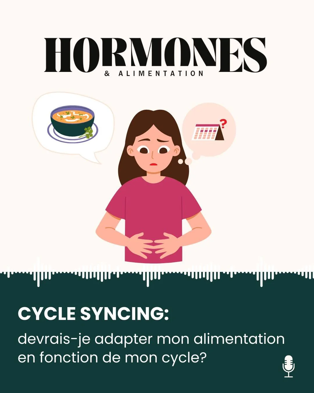 Lorsqu&rsquo;on me parle du lien entre l&rsquo;alimentation et les hormones, les questions sur les besoins &laquo; sp&eacute;cifiques &raquo; &agrave; chaque phase du cycle reviennent presque toujours. 😏

Bien que nos hormones influencent effectivem