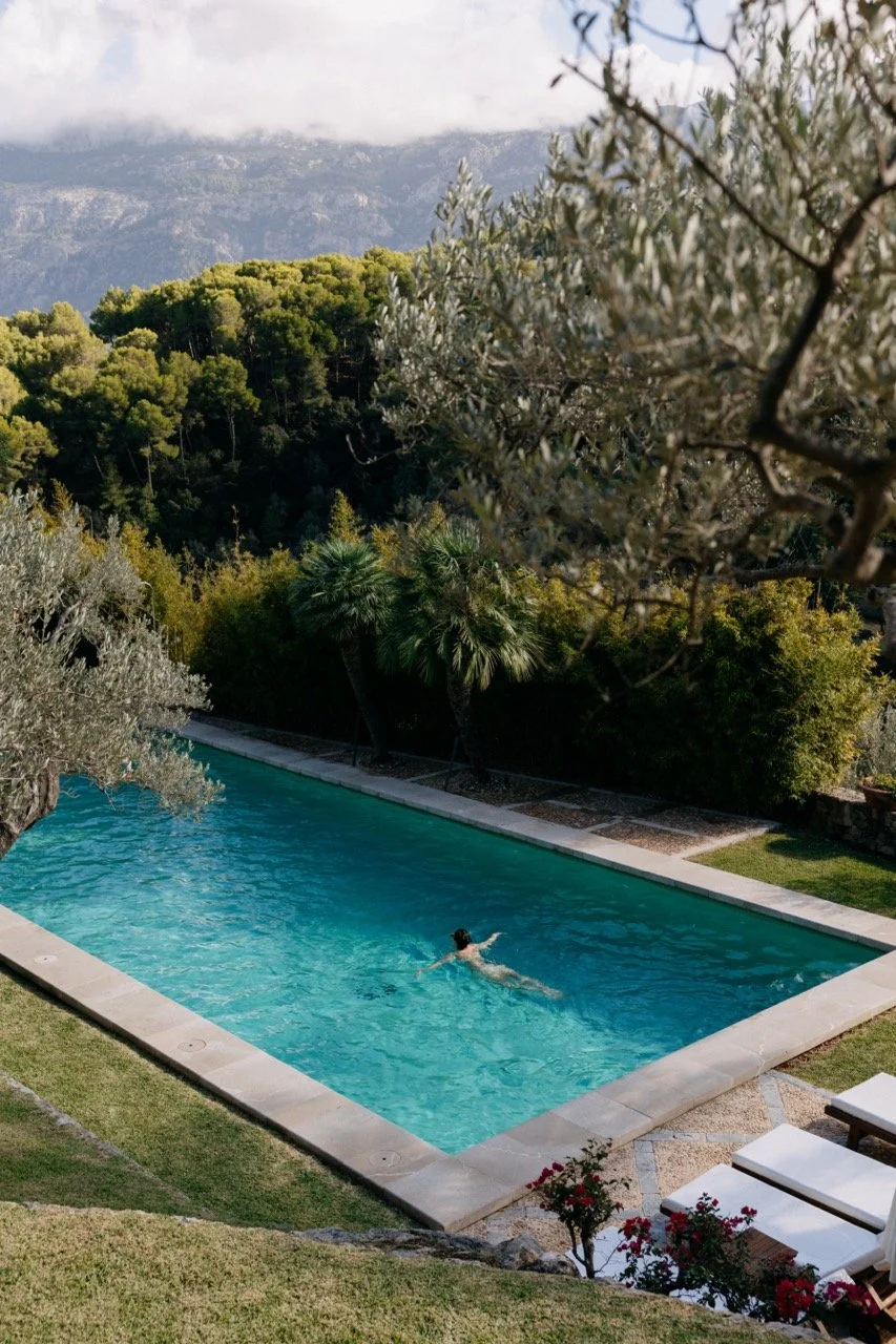 Blue Spaces reset retreat pool at a spanish finca