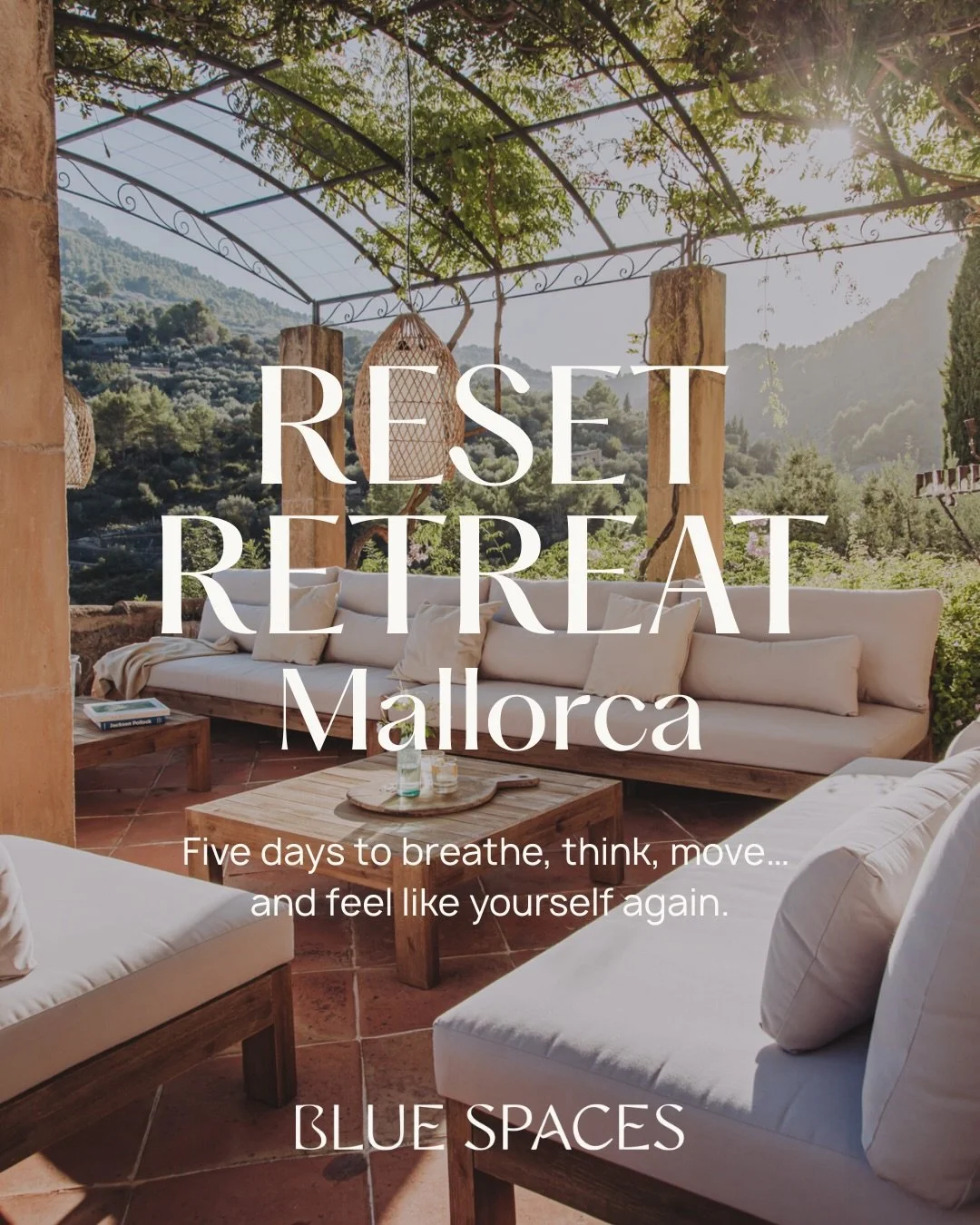 🌞Mallorca Reset Retreat, 24-28 October. 

You told us you&rsquo;re craving:

Peace.
Space to think.
A reset.
Clarity.
Time that&rsquo;s just yours. Without the guilt.

Not a complete life change.

Just a few days where your brain isn&rsquo;t jumping