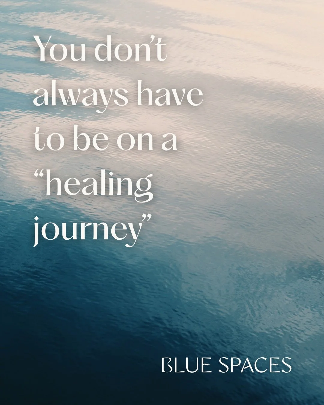 Hot take: you don&rsquo;t have to continuously be on a &ldquo;healing journey&rdquo;. 

Therapy can be a powerful space for reflection and growth, but it isn&rsquo;t meant to replace living your life. Sometimes reaching a point where you feel ready t