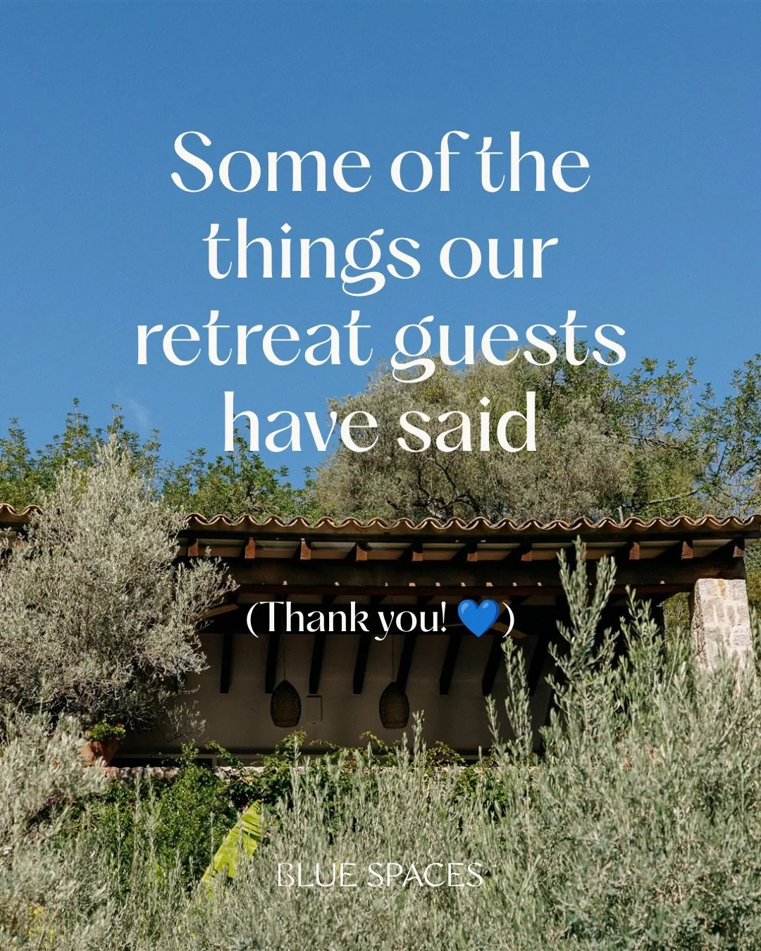 It means so much to us both when we receive google reviews, or whatsapp group messages from our retreat guests, or emails or replies 💙

Reminds us of the power of bringing a group of people together. It&rsquo;s cheesy, but it happens everytime. Come