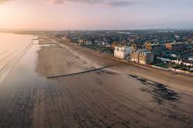 aerial view portobello beach