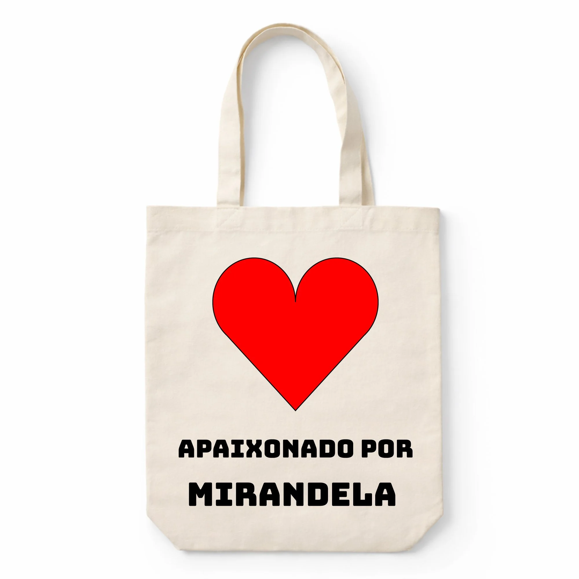 apaixonado por mirandela  mirandela souvenir  portugal city tote bag  tras os montes gift  saco de algodão mirandela