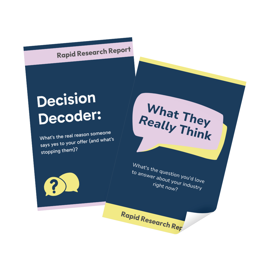 Navy pages with titles decision decoder and what they really think