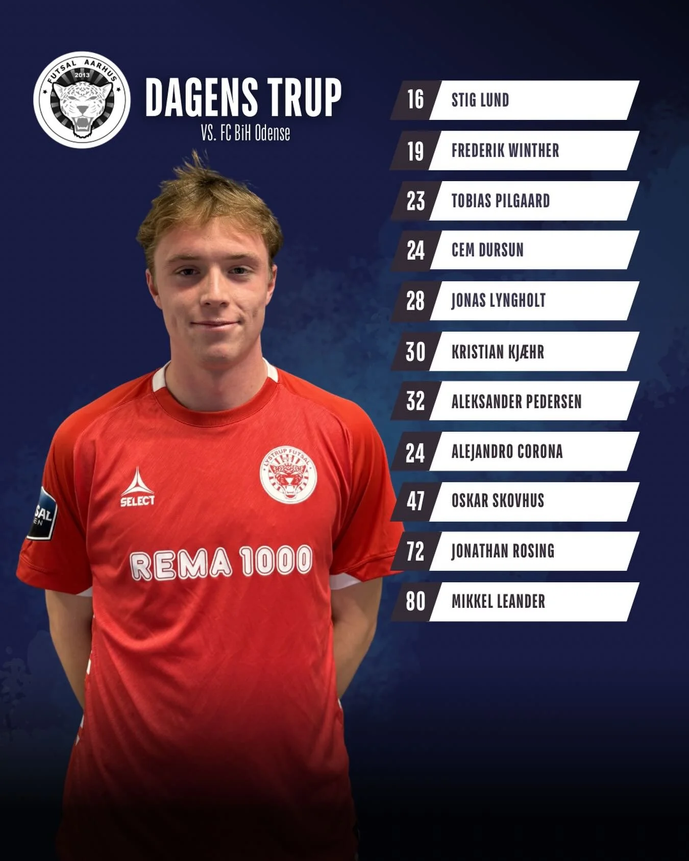 Her er truppen, der kl 16:00 skal i aktion mod FC BiH Odense ⚽️