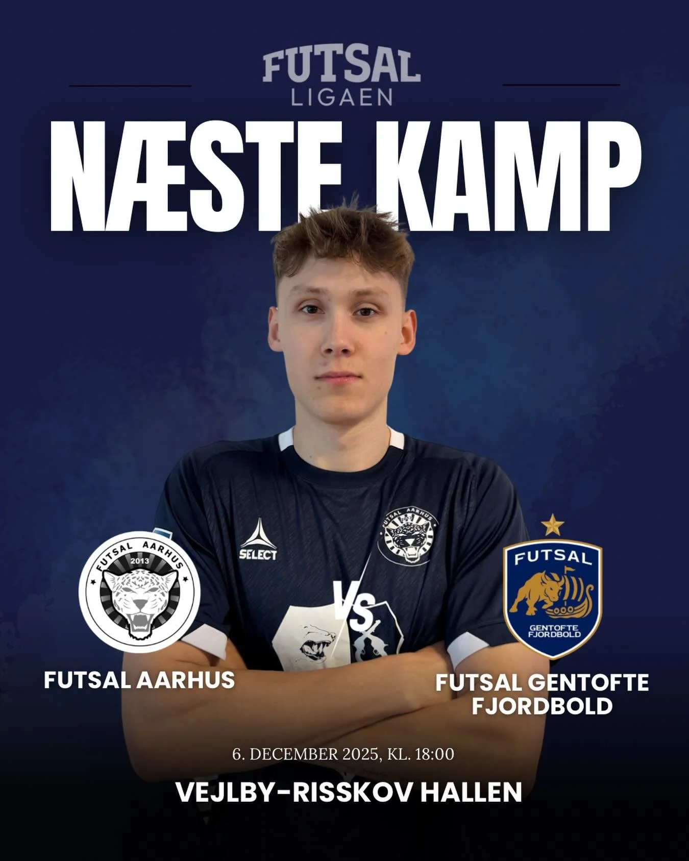 𝐇𝐣𝐞𝐦𝐦𝐞𝐤𝐚𝐦𝐩 𝐩&aring; 𝐥&oslash;𝐫𝐝𝐚𝐠! 🔥
P&aring; l&oslash;rdag tager vi imod Futsal Gentofte Fjordbold i Vejlby-Risskov Hallen kl. 18.00.

Der er garanti for intensitet, tempo og st&aelig;rkt futsalspil, n&aring;r vi jagter tre vigtige 