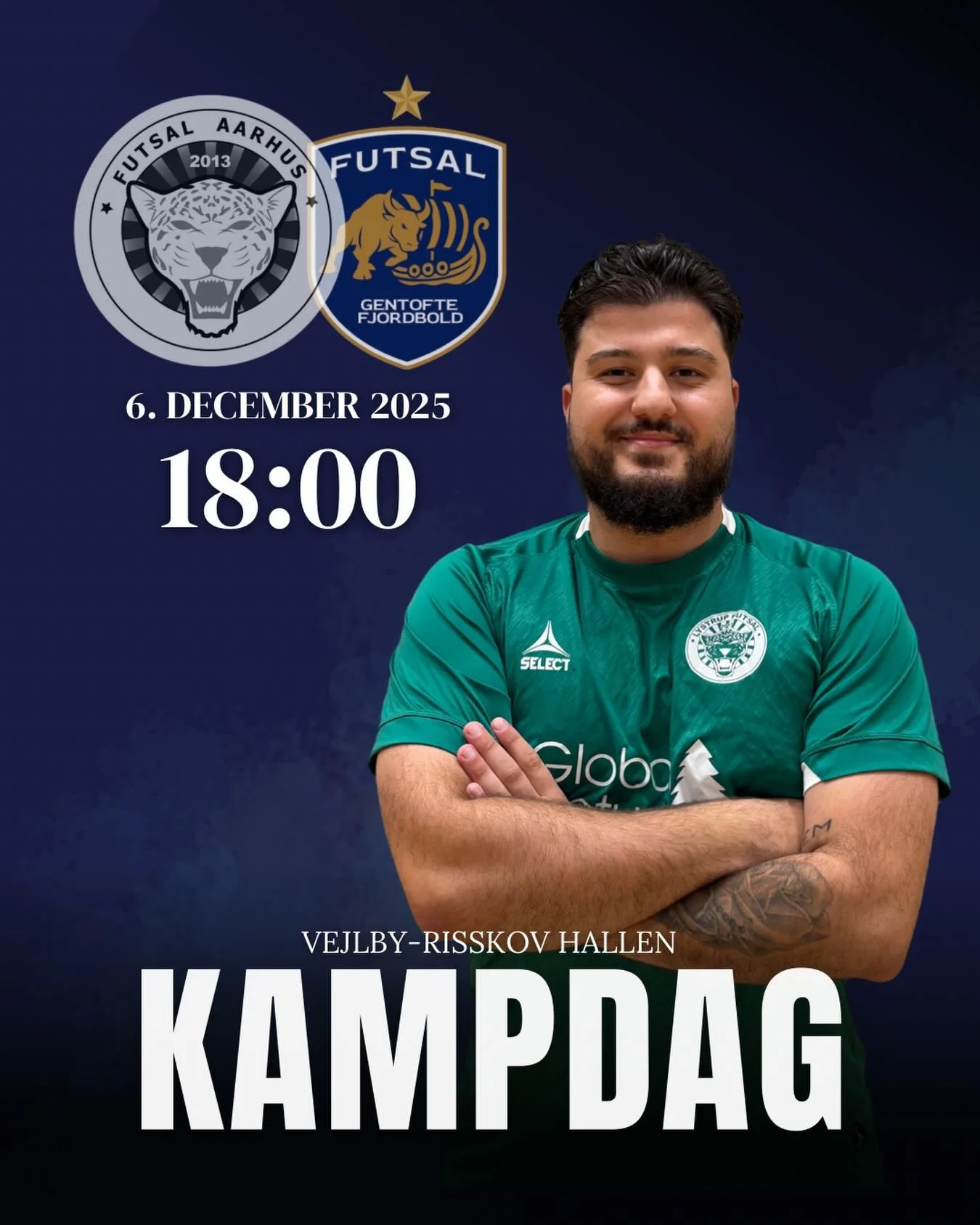I aften kl. 18 g&aring;r vi p&aring; banen mod Futsal Gentofte Fjordbold i Vejlby-Risskov Hallen, og tempoet bliver h&oslash;jt fra f&oslash;rste fl&oslash;jt. Vi er klar til at presse, k&aelig;mpe og give alt i hver eneste duel.

Klar til kamp &ndas
