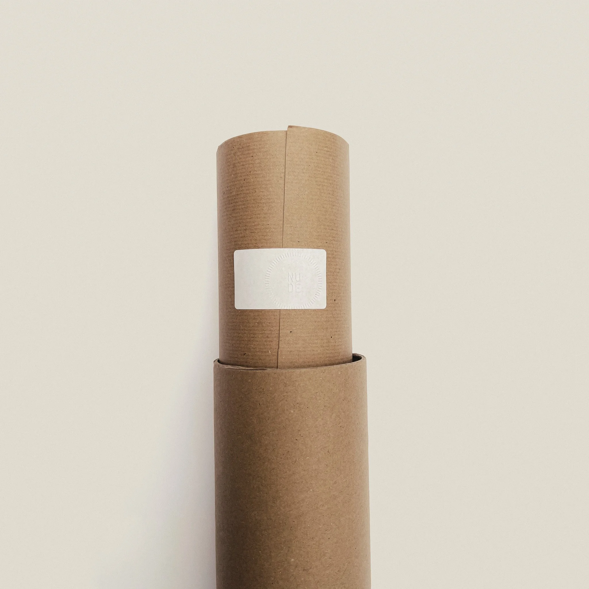 “Kris & Rene 1” painting by Troy Hyde rolled in a sturdy cardboard tube, ready for shipping.