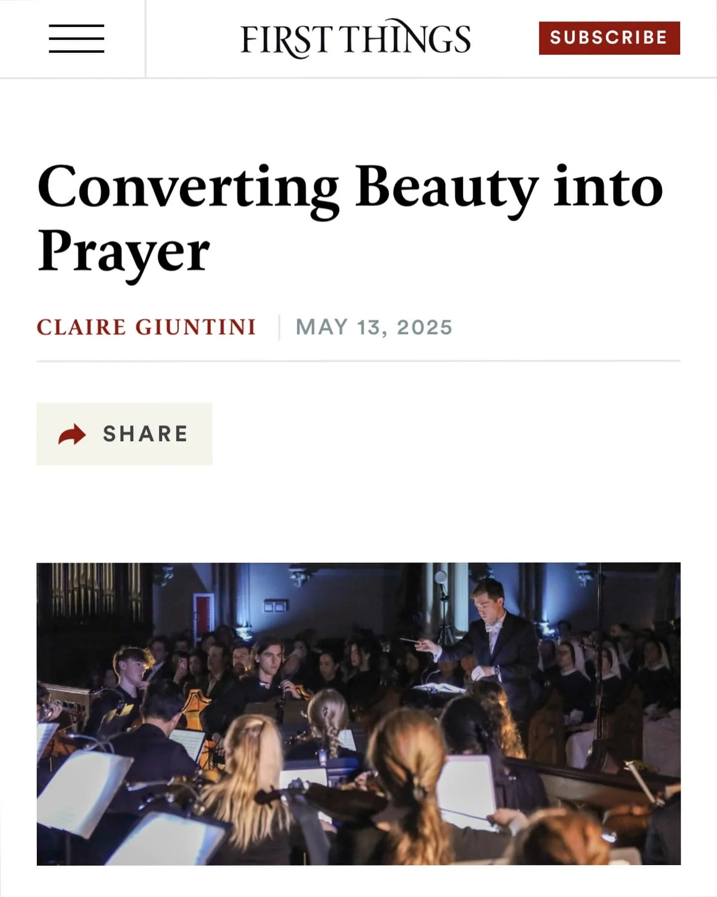 Higher Word was featured in @firstthingsmag with an article written by Claire Giuntini. Thank you for beautifully capturing the heart of what Higher Word is all about in today&rsquo;s article. It&rsquo;s meaningful to read about our story with such c