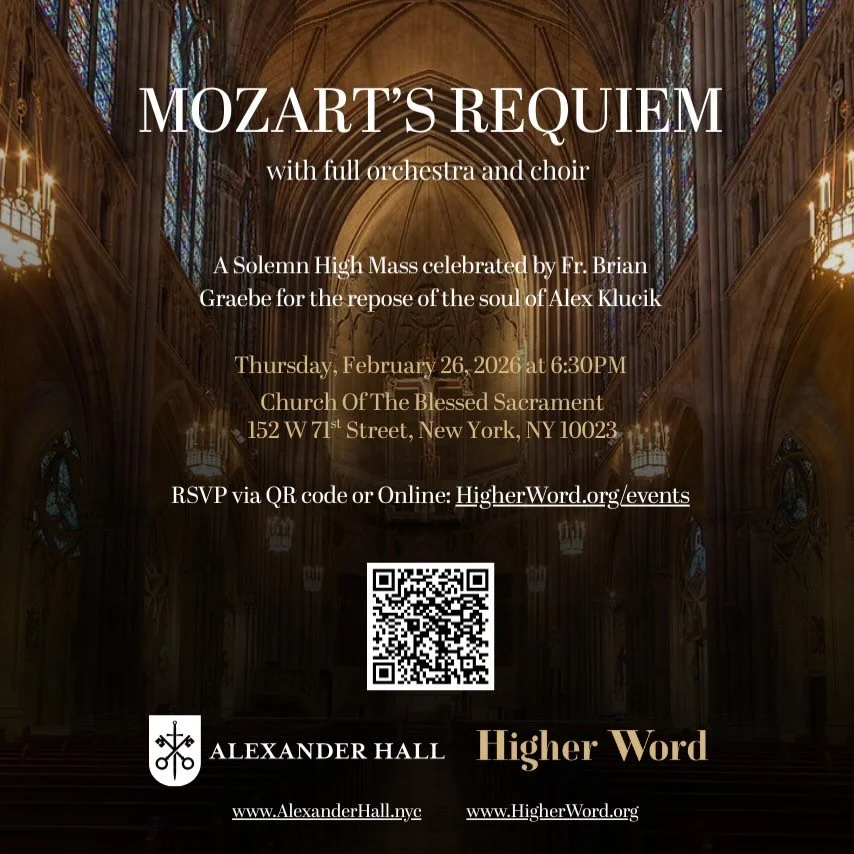 A 18th‑Century Mass in Mozart&rsquo;s Vision. 🔗 Link to register is in our Bio.  The Higher Word Orchestra will be playing Mozart&rsquo;s Requiem in its entirety to accompany Mass celebrated in the Tridentine Rite. It is rare to hear the Requiem per