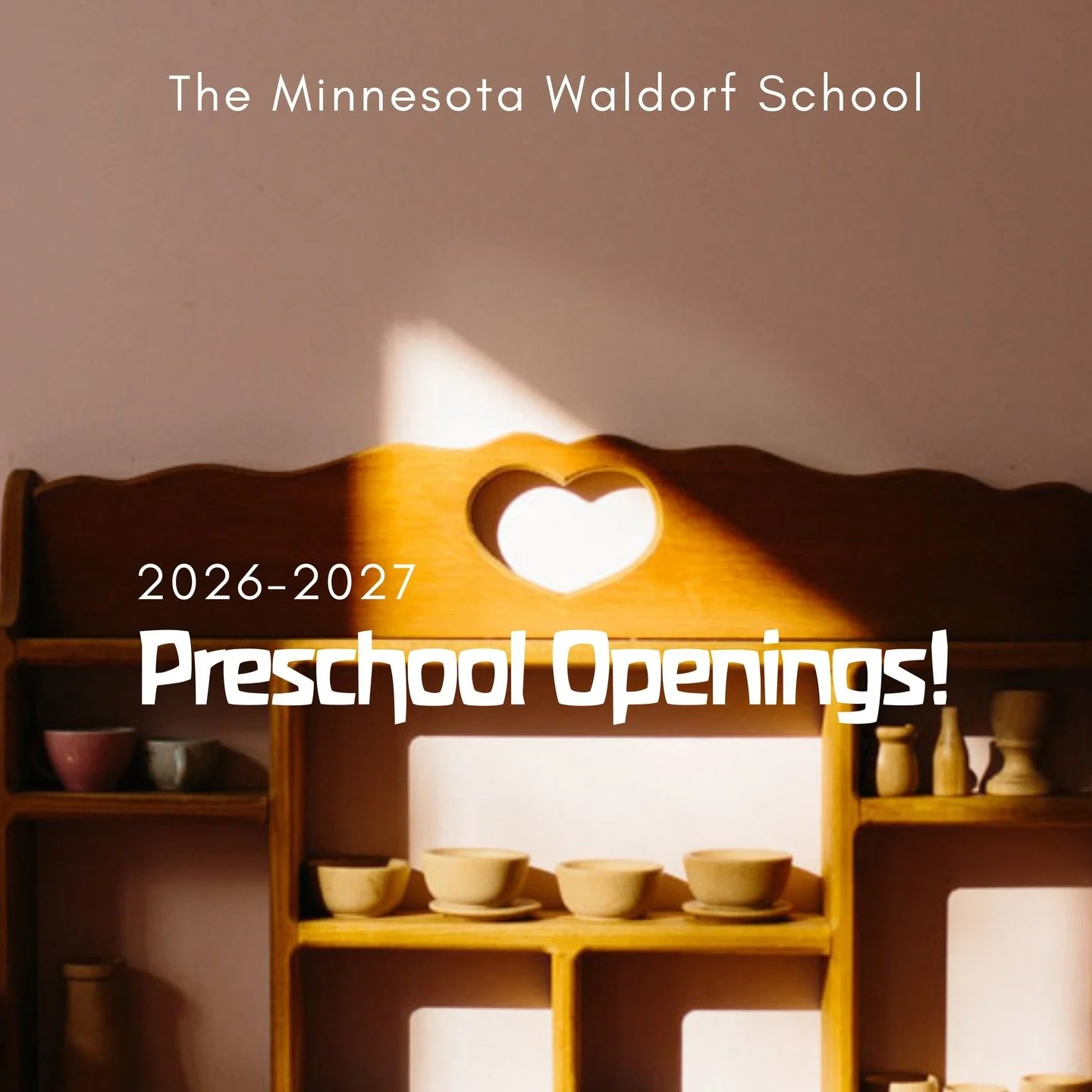 🐥Preschool Parents! We are now accepting preschool application for the 2026-2027 school year. Program choices of 3 or 5 day attendance, as well as full or half day options are available starting at 33 months. Visit our website to learn more about Wa