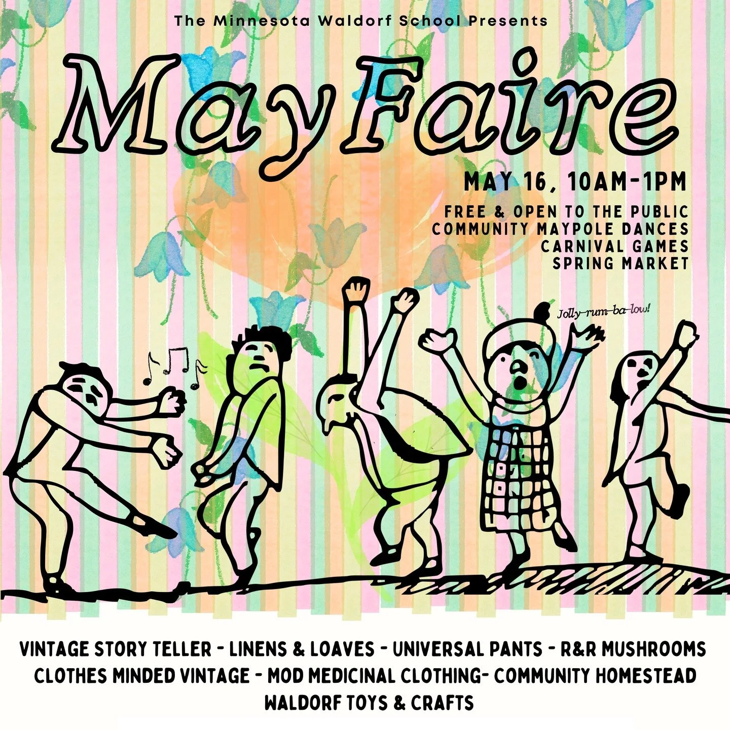 🌿 Join us on Saturday, May 16th from 10am&ndash;1pm as we chase away King Winter and welcome spring with our festive May Faire celebration! This free, family-friendly event is open to the public and is one of our most cherished traditions&mdash;a jo