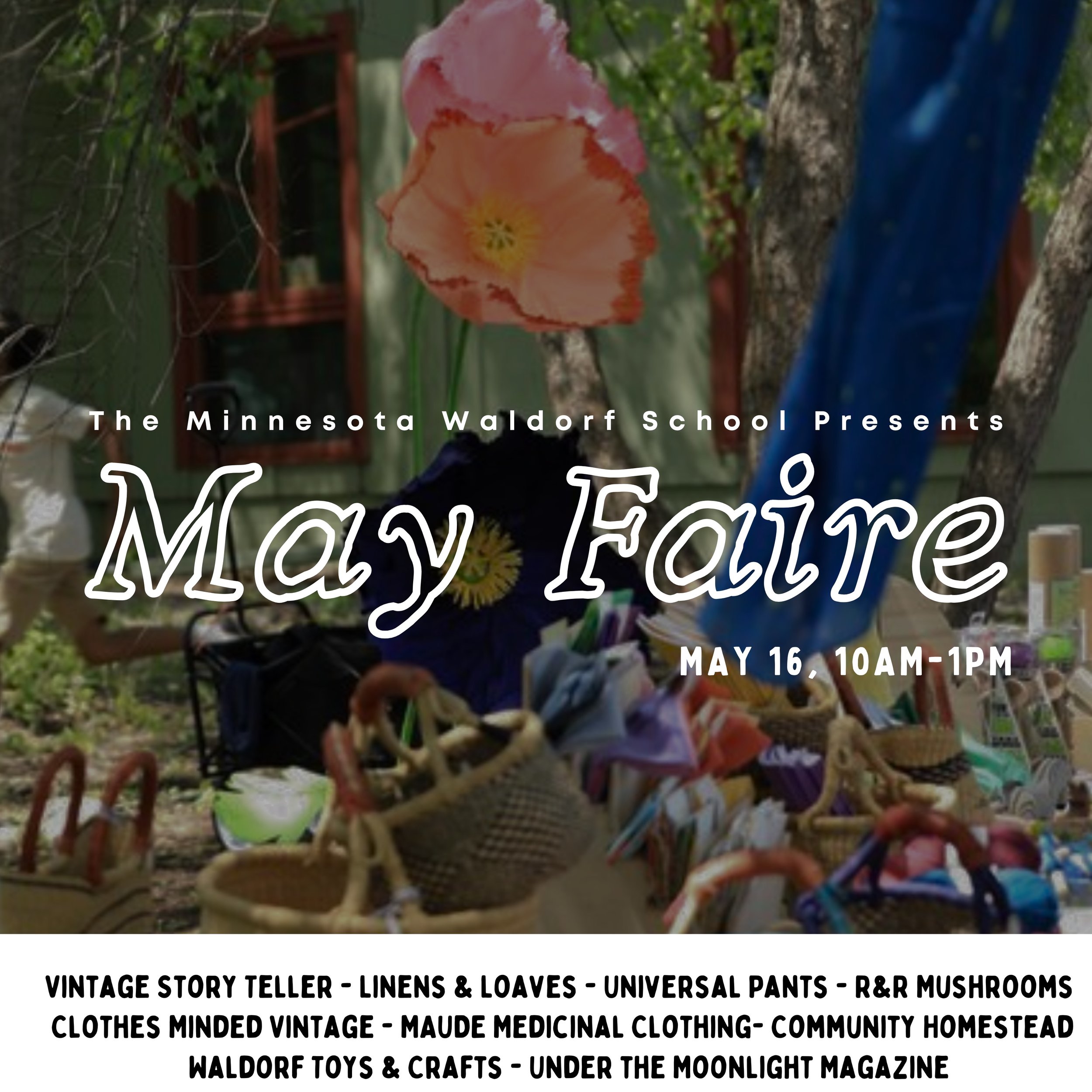 🌻Sneak peek of this Saturday's May Faire market! Shop the market in between carnival games and dances! All your favorite artisans will be there! @thevintagestoryteller, @linensandloaves, @universal_pants, @maudemedicinalclothing, @rrcultivation, @co