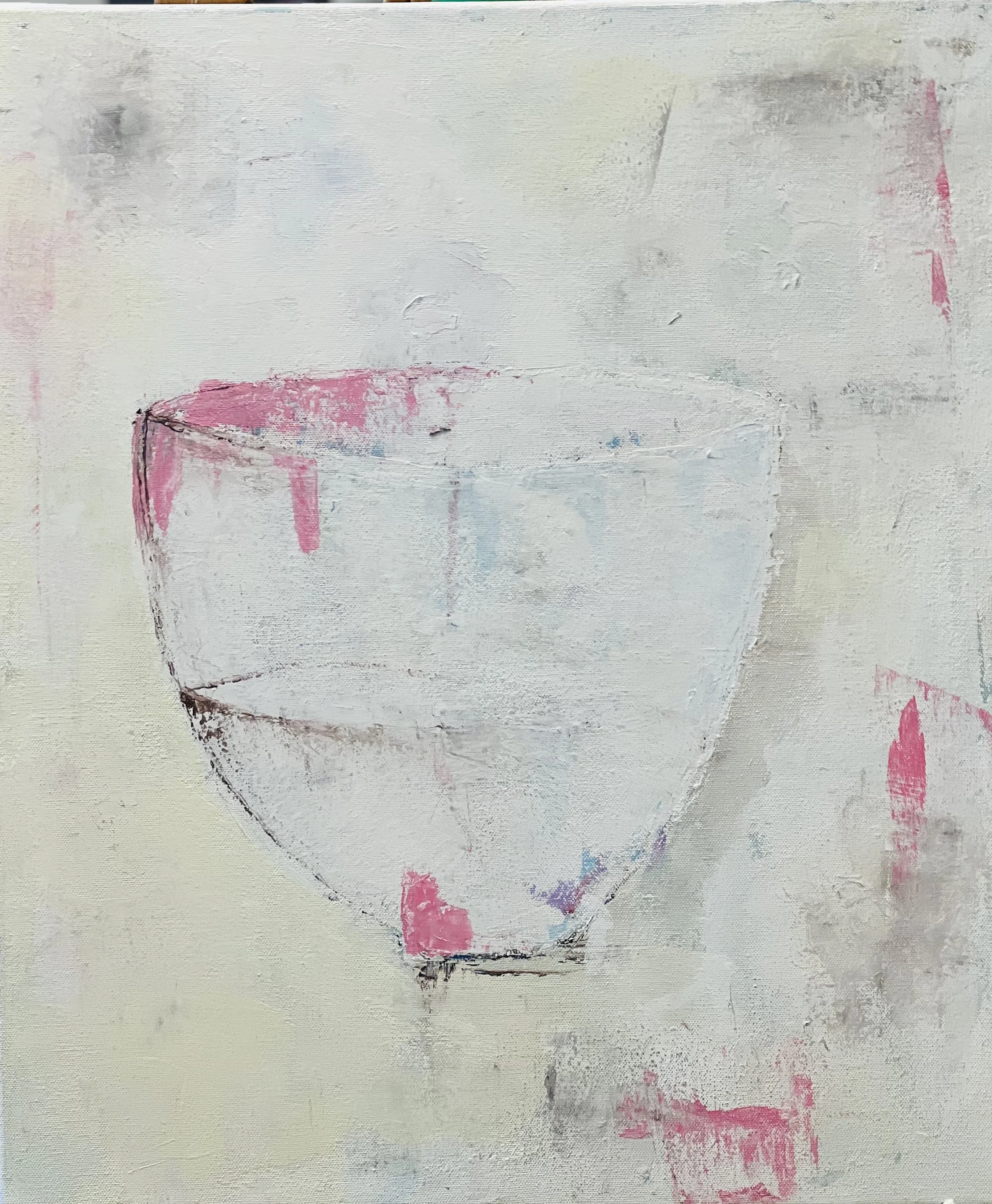 White cup / Acrylic on canvas / 56x45 cm / 3000:-
