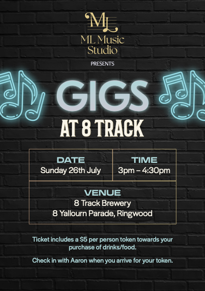 Gigs @ 8 Track 26/7/26