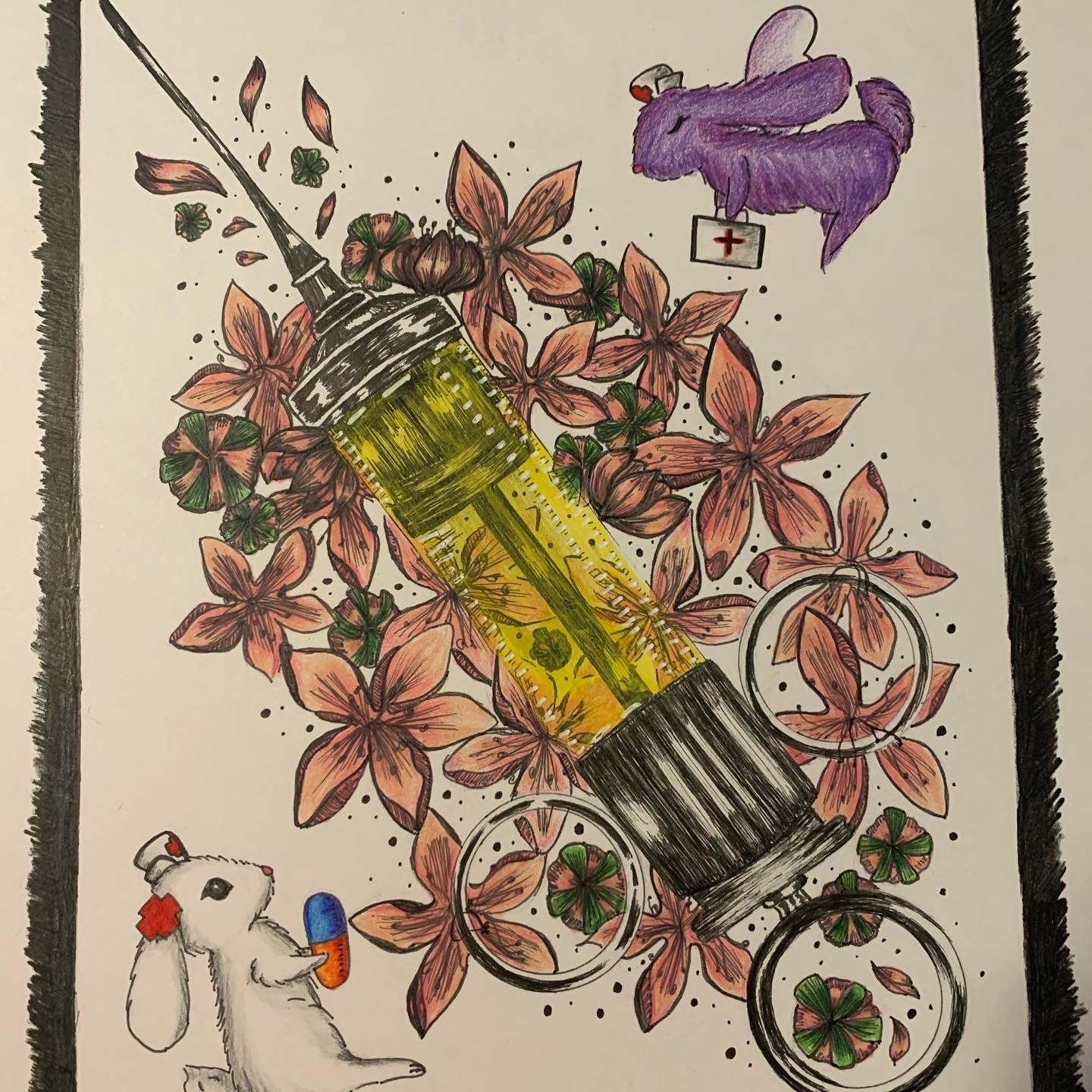 Syringe. A gift for a bride.