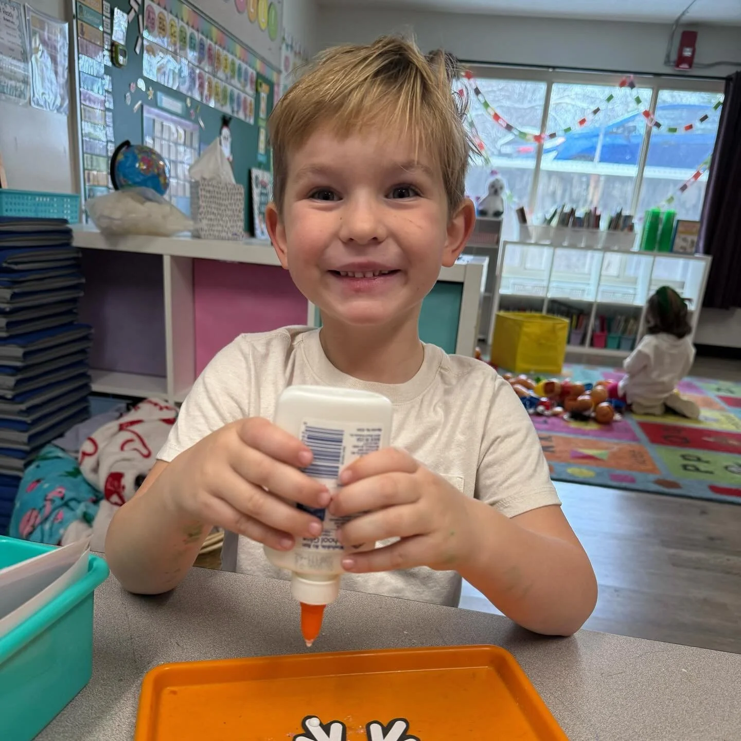 PreK Plus making snowflakes!