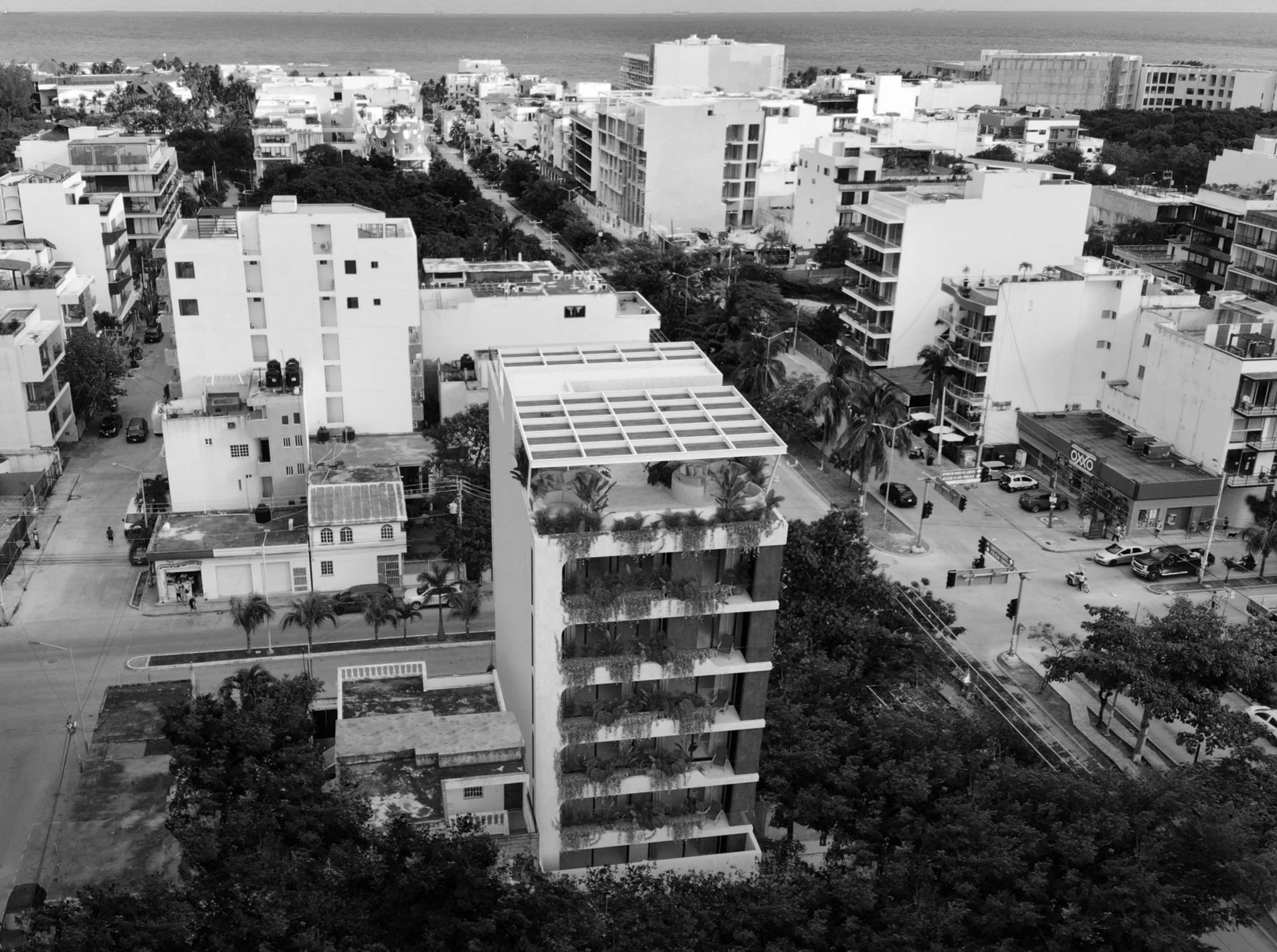 Vista de Kumarú Suites, edificio de 25 departamentos construidos en 2024 en un entorno moderno y exclusivo.