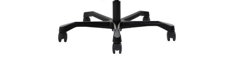 Ett svart fotkryss/underrede med hjul till kontorsstol