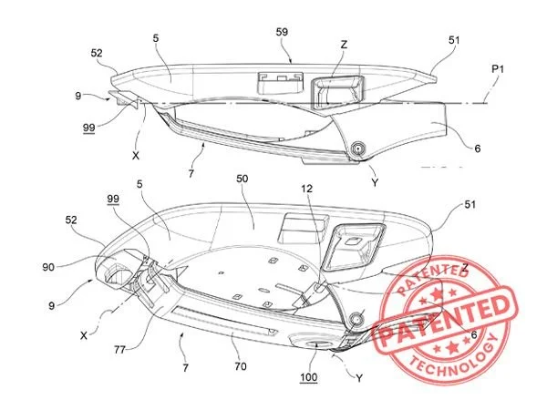 Ritning detalj på kontorsstol