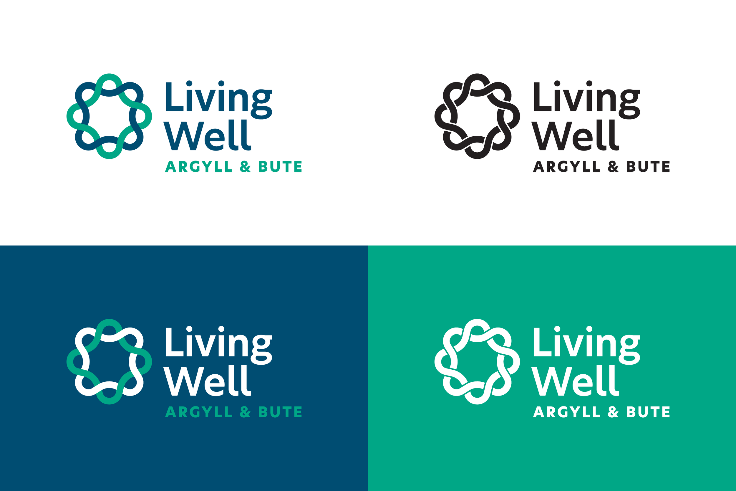 Living Well Argyll & Bute Logo Versions