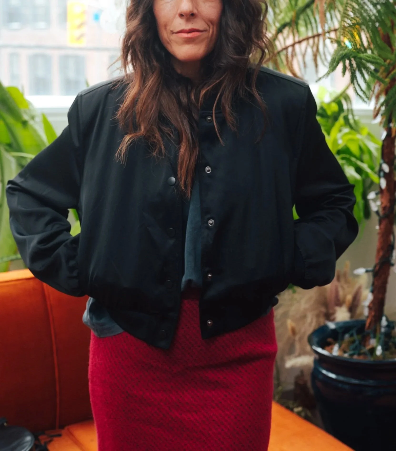 Zara Satin-Effect Bomber Jacket