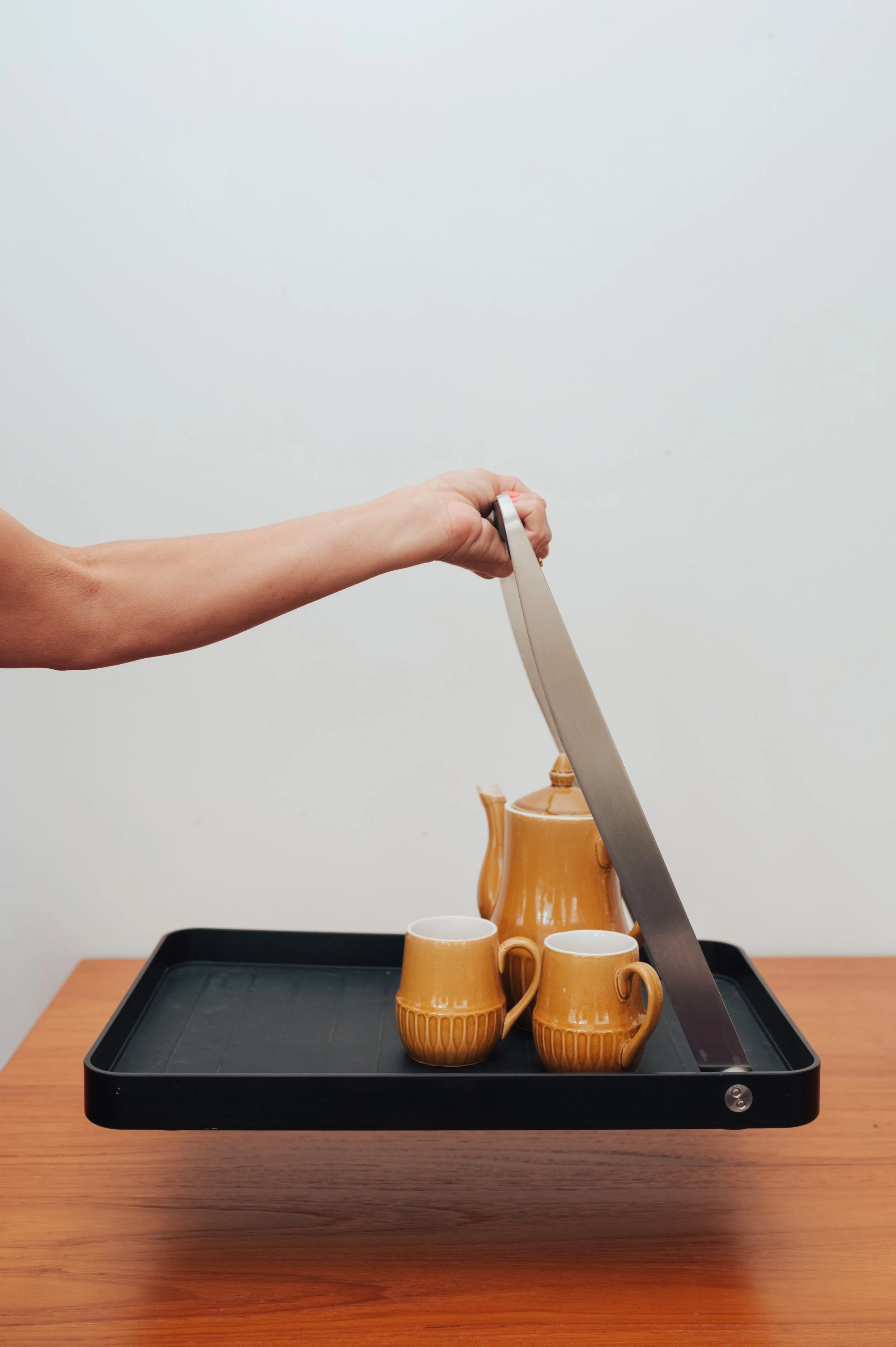 Stelton Serving Tray with Folding Carry Handle