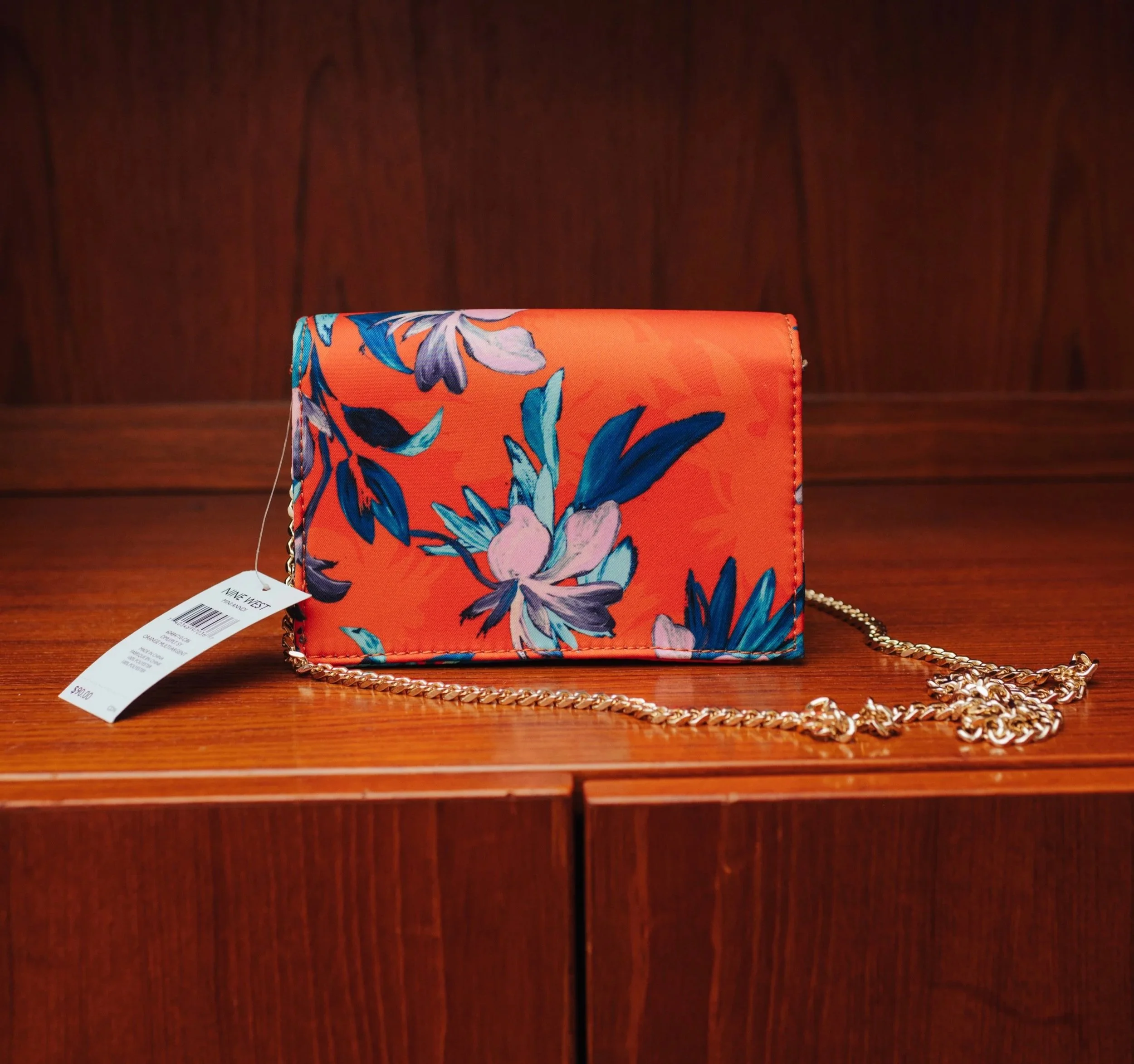 Nine West Floral Chain Crossbody Bag