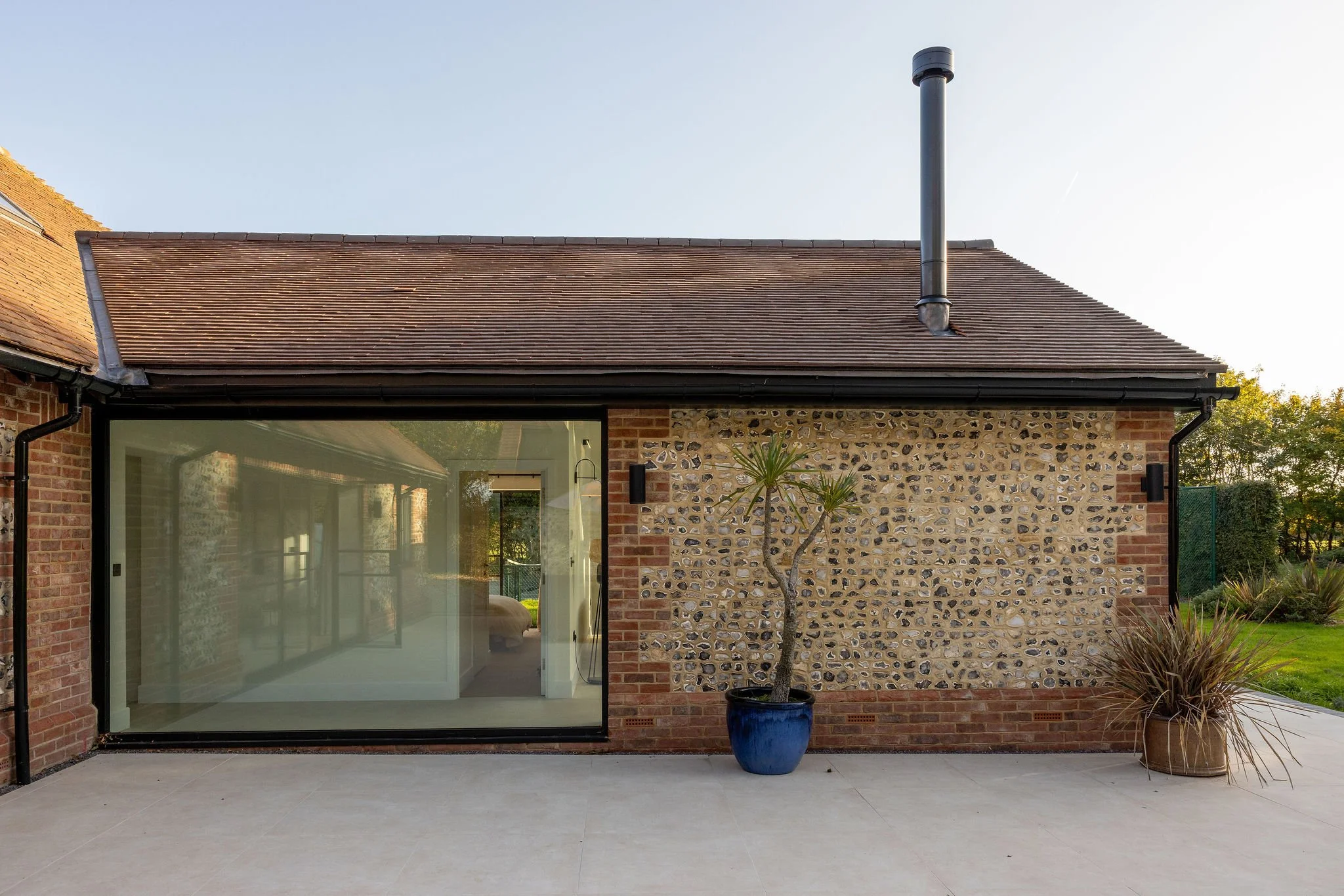 Side view of the new courtyard garden