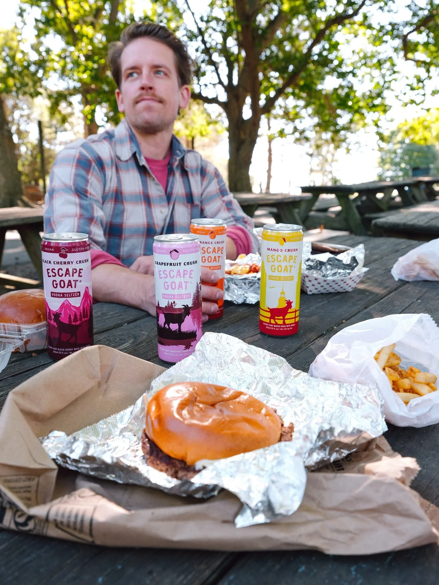 Good food, good company, and Goats. What more could you ask for? #EscapeGoat