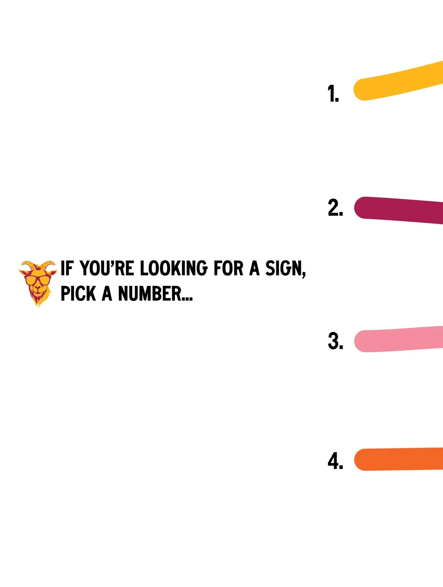 Pick a number, any number. 🐐🍒🍊🥭