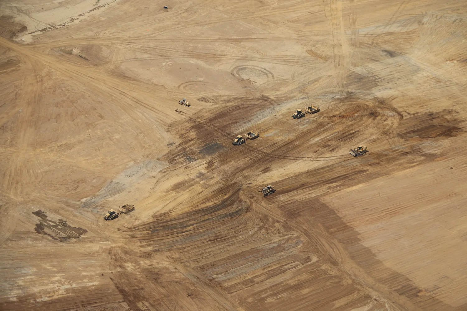 Drone aerial of Stonecrest Business Park construction in New Beaver, Pennsylvania, view 42.