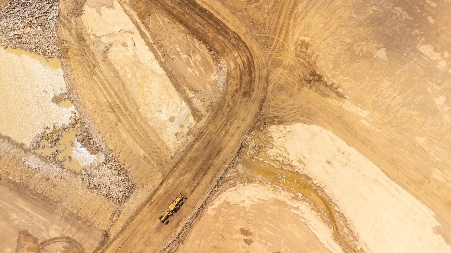 Drone aerial of Stonecrest Business Park construction in New Beaver, Pennsylvania, view 39.