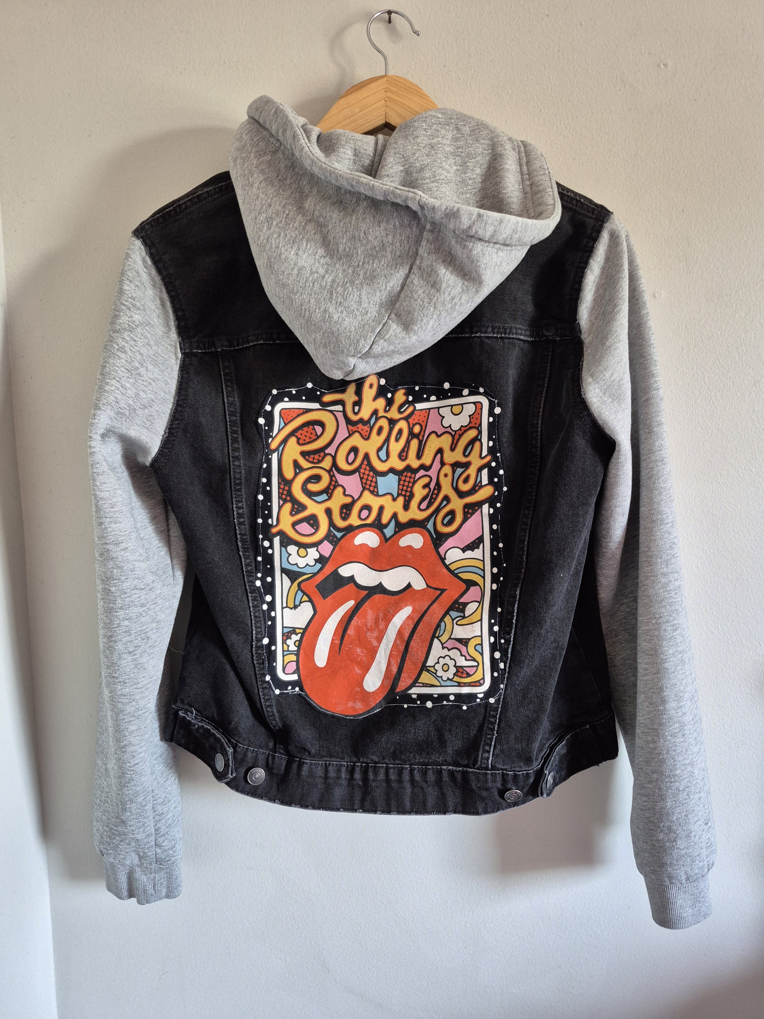Rolling Stones Upcycled Jean Jacket