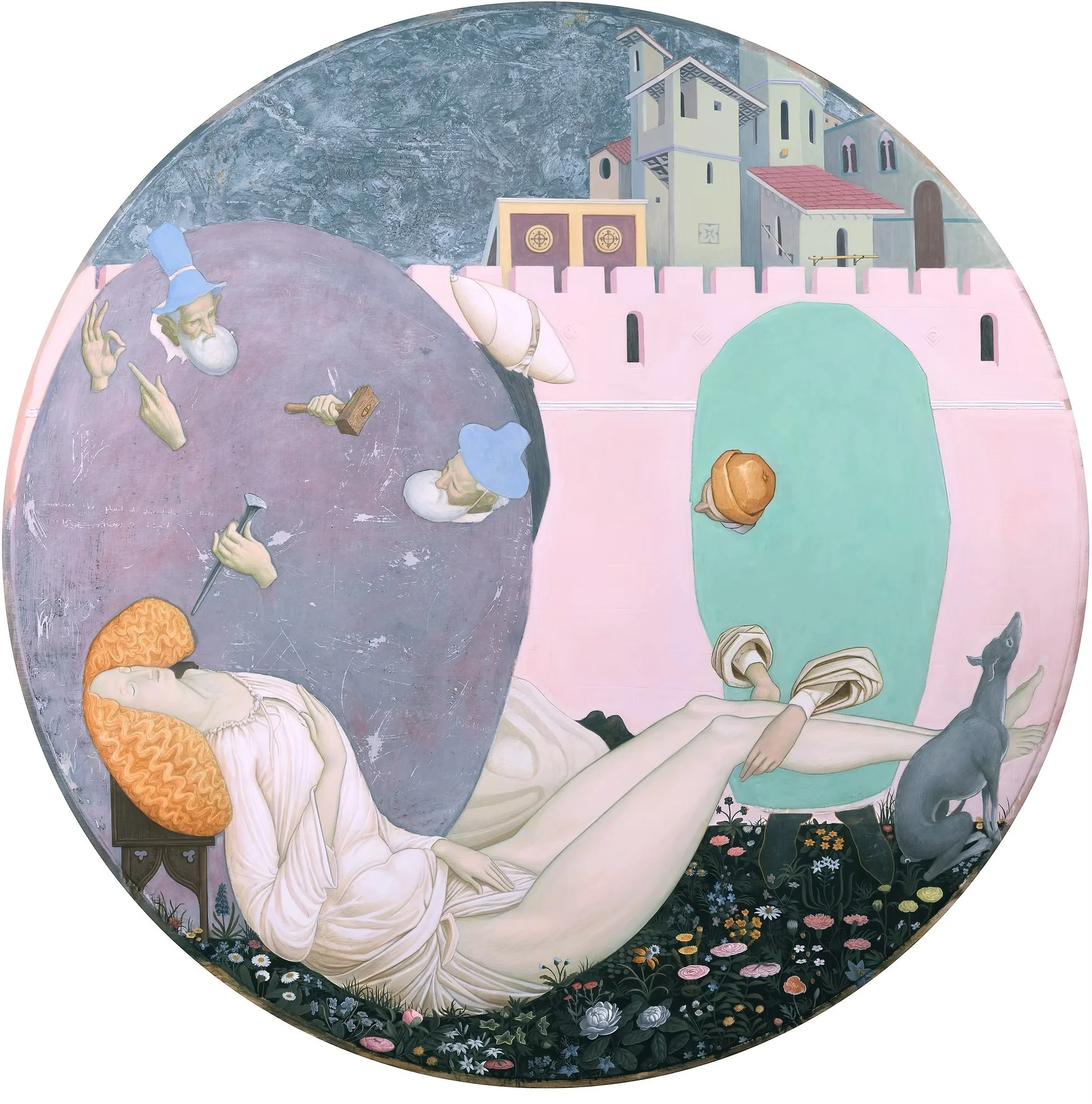 Kalin Thomas
Frontiers in Lobotomy
2021, mixed media on panel
48" diameter
